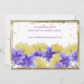 ワイルドフラワー パープル ラプソディー 保存日付 招待状 (裏面)