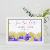 ワイルドフラワー パープル ラプソディー 保存日付 招待状 (スタンド正面)