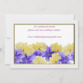 ワイルドフラワー パープル ラプソディー 保存日付 招待状 (裏面)
