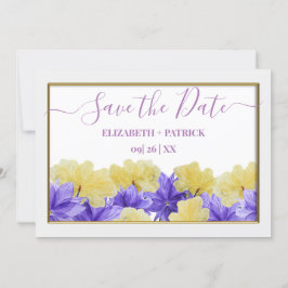 ワイルドフラワー パープル ラプソディー 保存日付 招待状