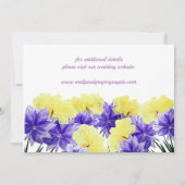 ワイルドフラワー パープル ラプソディー 保存日付 招待状 (裏面)