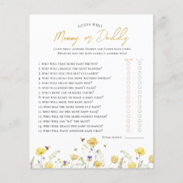 ワイルドフラワー&ビー推測誰が赤ちゃんシャワーのゲーム