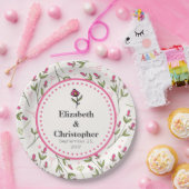 ワイルドフラワー – ピンクとオレンジの花びら結婚ズ ペーパープレート (パーティー)