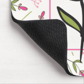 ワイルドフラワー – ピンクとオレンジの花びら パーソナライズされた マウスパッド (コーナー)