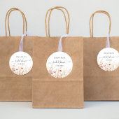 ワイルドフラワー ピーチ ベージュ 秋 ラブ ブライダルシャワー ラウンドシール