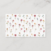 ワイルドフラワー フィールド ボヘミアンスタイルの ブライダルシャワーレジストリーカード エンクロージャーカード (裏面)