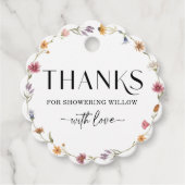 ワイルドフラワー フィールド ボーホー ギフトタグ フェイバータグ (正面)