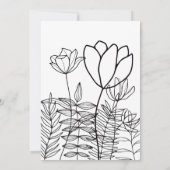 ワイルドフラワー フェアリー テーマのベビーシャワー招待状 招待状 (裏面)