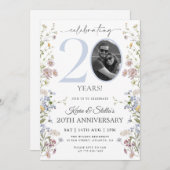 ワイルドフラワー フォト 20周年記念 招待状 (正面/裏面)
