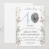 ワイルドフラワー フォト 40周年記念 招待状 (正面/裏面)