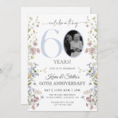 ワイルドフラワー フォト 60周年記念 招待状 (正面/裏面)