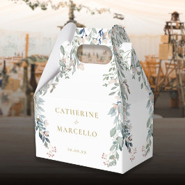 ワイルドフラワー フローラル ゴールド ウェディング フェイバーボックス