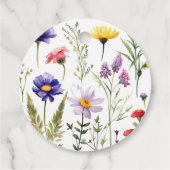 ワイルドフラワー フローラル | ブライダルシャワーのお礼 フェイバータグ (裏面)