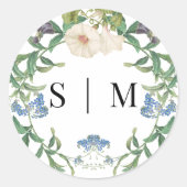 ワイルドフラワー フローラル メドウ スプリング ウェディング シール (正面)