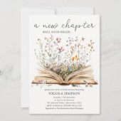 ワイルドフラワー | ブックテーマのブライズシャワー招待状 招待状 (正面)
