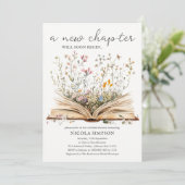 ワイルドフラワー | ブックテーマのブライズシャワー招待状 招待状 (スタンド正面)