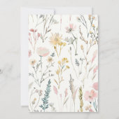 ワイルドフラワー | ブックテーマのブライズシャワー招待状 招待状 (裏面)