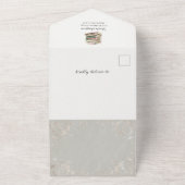 ワイルドフラワー | ブックテーマのベイビーシャワーの招待状 オールインワン招待状 (外側)