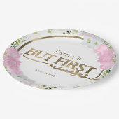 ワイルドフラワー ブット ファースト ミモザ ブライダルシャワー ペーパープレート (アングル)