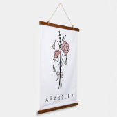 ワイルドフラワー ブライズメイド ネーム  吊り下げ型タペストリー (傾斜あり)