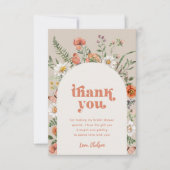 ワイルドフラワー ブライダルシャワーのお礼カード サンキューカード (正面)