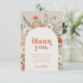 ワイルドフラワー ブライダルシャワーのお礼カード サンキューカード (スタンド正面)