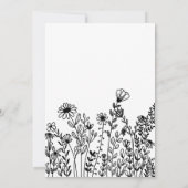 ワイルドフラワー ブライダルシャワーのお礼カード 招待状 (裏面)