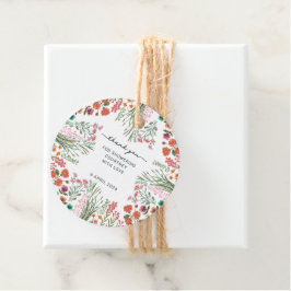 ワイルドフラワー ブライダルシャワーのお礼 フェイバータグ