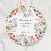 ワイルドフラワー ブライダルシャワーのお礼 フェイバータグ (正面)