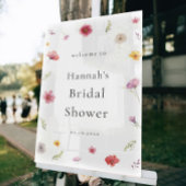 ワイルドフラワー ブライダルシャワーのご案内 アクリルサイン