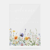 ワイルドフラワー ブライダルシャワーのアクリル看板 アクリルサイン (正面)