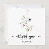 ワイルドフラワー ブライダルシャワーの感謝カード サンキューカード (正面)