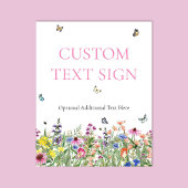  ワイルドフラワー ブライダルシャワーの看板 ポスター