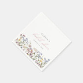 ワイルドフラワー ブライダルシャワーの紙ナプキン フラワーボヘミアン スタンダードカクテルナプキン (角)