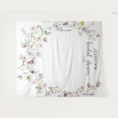 ワイルドフラワー ブライダルシャワーの背景装飾 タペストリー (正面(横))