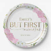 ワイルドフラワー ブライダルシャワープレート お先にミモザ ペーパープレート (正面)