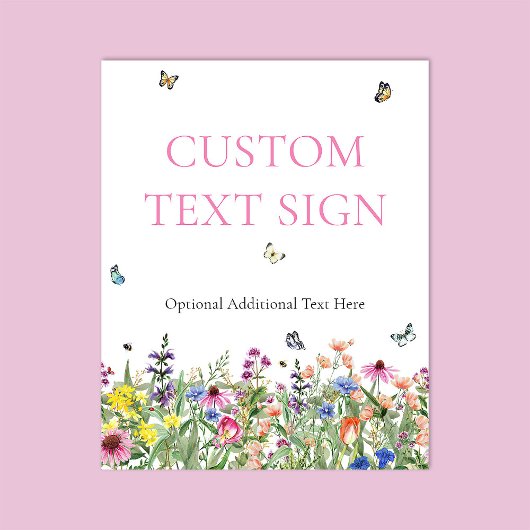 ワイルドフラワー ブライダルシャワー サイン