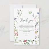 ワイルドフラワー ブライダルシャワー サンキューカード (正面)