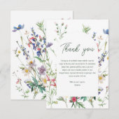 ワイルドフラワー ブライダルシャワー サンキューカード (正面/裏面)