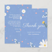 ワイルドフラワー ブライダルシャワー サンキューカード (正面/裏面)