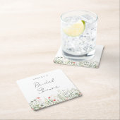 ワイルドフラワー ブライダルシャワー スクエアペーパーコースター (インサイチュ)