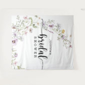 ワイルドフラワー ブライダルシャワー バックドロップ デコ タペストリー (正面(横))