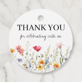 ワイルドフラワー ブライダルシャワー フェイバータグ