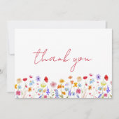 ワイルドフラワー ブライダルシャワー フローラルガーデン サンクス サンキューカード (正面)