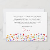 ワイルドフラワー ブライダルシャワー フローラルガーデン サンクス サンキューカード (裏面)