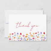 ワイルドフラワー ブライダルシャワー フローラルガーデン サンクス サンキューカード (正面)