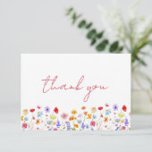 ワイルドフラワー ブライダルシャワー フローラルガーデン サンクス サンキューカード (スタンド正面)