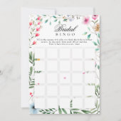 ワイルドフラワー ブライダルシャワー ブライダルギフトビンゴゲーム 招待状 (正面)