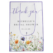 ワイルドフラワー ブライダルシャワー ミディアムペーパーバッグ (裏面)