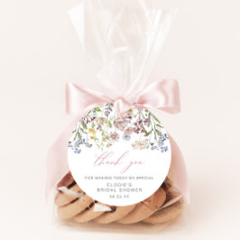 ワイルドフラワー ブライダルシャワー ラウンド フェイバータグ 花